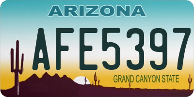 AZ license plate AFE5397