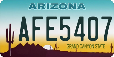 AZ license plate AFE5407