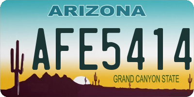 AZ license plate AFE5414