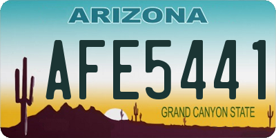 AZ license plate AFE5441