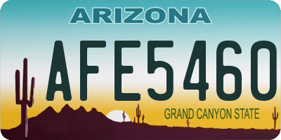 AZ license plate AFE5460