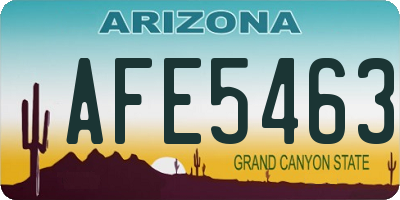 AZ license plate AFE5463