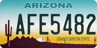 AZ license plate AFE5482