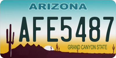 AZ license plate AFE5487