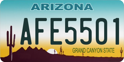 AZ license plate AFE5501
