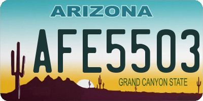 AZ license plate AFE5503