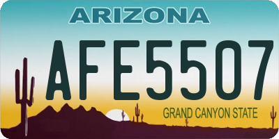 AZ license plate AFE5507