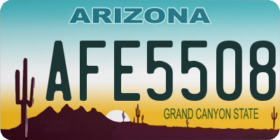 AZ license plate AFE5508