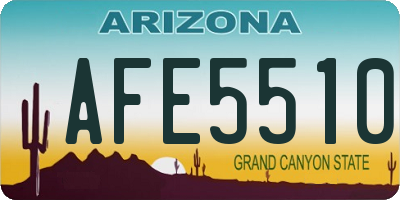 AZ license plate AFE5510