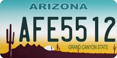 AZ license plate AFE5512