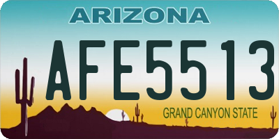 AZ license plate AFE5513