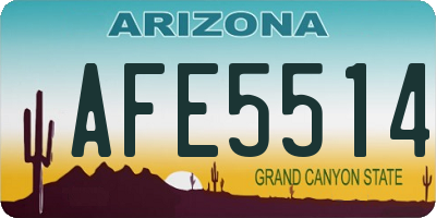 AZ license plate AFE5514