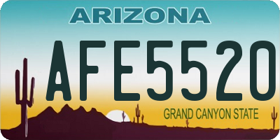 AZ license plate AFE5520