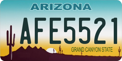 AZ license plate AFE5521