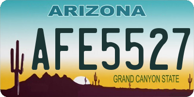 AZ license plate AFE5527