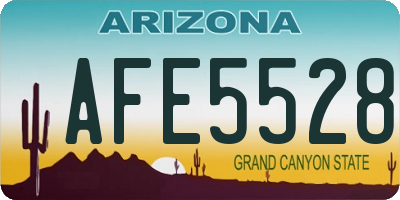 AZ license plate AFE5528