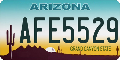 AZ license plate AFE5529