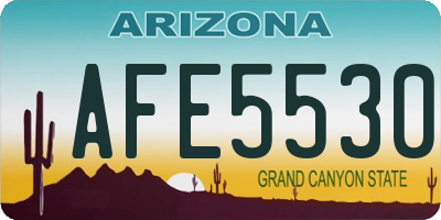 AZ license plate AFE5530