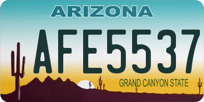 AZ license plate AFE5537