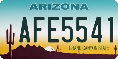 AZ license plate AFE5541