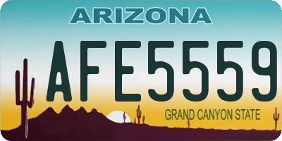AZ license plate AFE5559