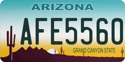 AZ license plate AFE5560