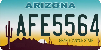 AZ license plate AFE5564