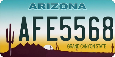 AZ license plate AFE5568