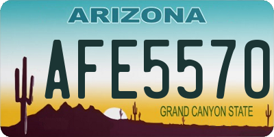 AZ license plate AFE5570