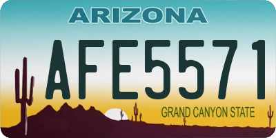 AZ license plate AFE5571
