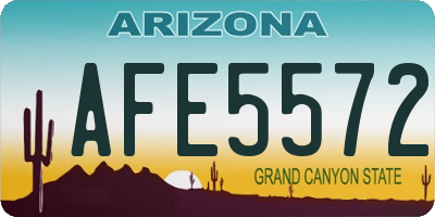 AZ license plate AFE5572