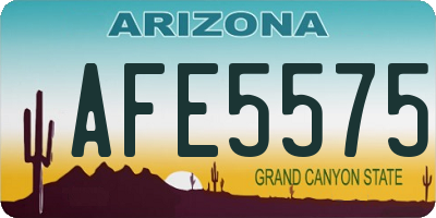 AZ license plate AFE5575