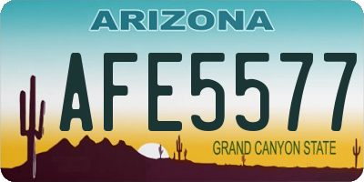 AZ license plate AFE5577