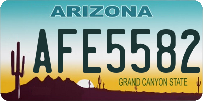 AZ license plate AFE5582