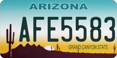 AZ license plate AFE5583