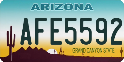 AZ license plate AFE5592