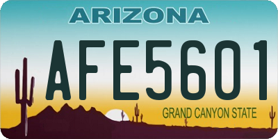 AZ license plate AFE5601