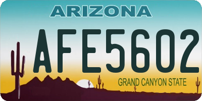 AZ license plate AFE5602