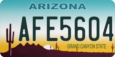 AZ license plate AFE5604