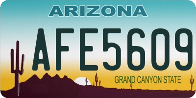 AZ license plate AFE5609
