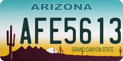 AZ license plate AFE5613