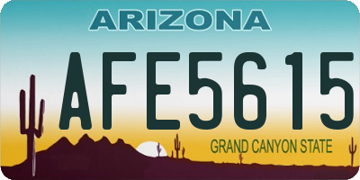 AZ license plate AFE5615