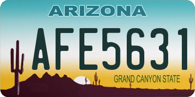 AZ license plate AFE5631