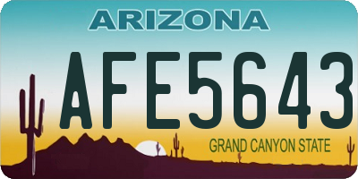 AZ license plate AFE5643