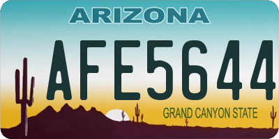 AZ license plate AFE5644