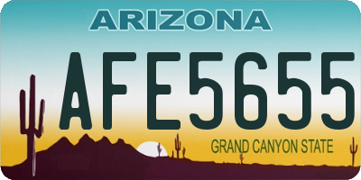 AZ license plate AFE5655