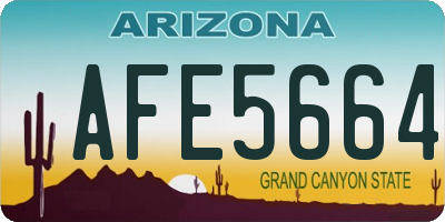 AZ license plate AFE5664