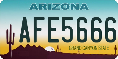 AZ license plate AFE5666