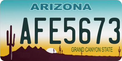 AZ license plate AFE5673