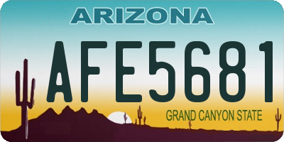 AZ license plate AFE5681